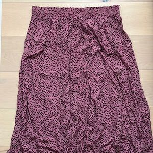 Ann Taylor Loft Pink Spotted Skirt